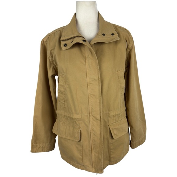 Madewell Prospect Jacket Utility Canvas Full Zip in Dark Sahara Neutral Size XXS - Picture 3 of 16